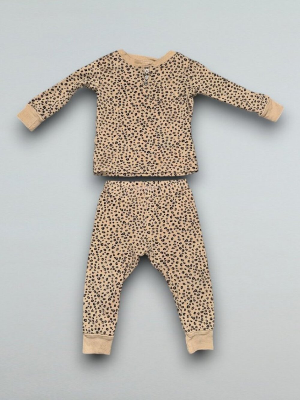 Leopard Print 2 Piece Set Baby Girl 12M Long Sleeve Top and Pants